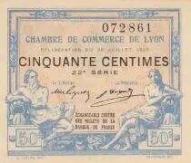 Francia 50 Cents - Lyon - Chamber of Commerce - 29-07-1920 - Twenty-second Serial