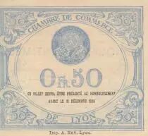 Francia 50 Cents - Lyon - Chamber of Commerce - 29-07-1920 - Twenty-second Serial