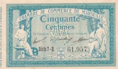 Francia 50 Cents - Marseille - Chamber of Commerce - 12-08-1914 - S�rie 7-R