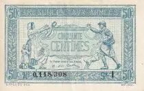 Francia 50 Cents - Tr&eacute;sorerie aux arm&eacute;es - 1917 - Serial I - XF - M.1