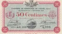 Francia 50 Cents - Vienne Chamber of Commerce - 11-09-1916 - Serial AH.133