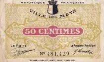 Francia 50 Cents - Ville de Metz - 1918