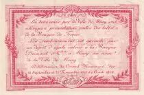 Francia 50 Cents - Ville de Mouy - 1916 - Serial A - P.60-52