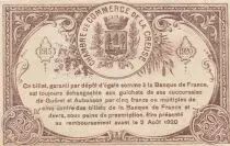 Francia 50 Cents -Chamber of Commerce - Creuse - 10-26-1915 - 2nd Issues - Serial A