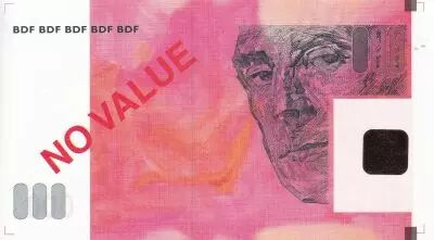 Francia 50 Euros - Maurice Ravel - Test note with watermark