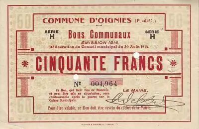 Francia 50 F Oignies 2 trous