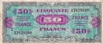 Francia 50 Francs - Allied Military Currency (Flag) - 1944 - Serial 2 - F+ - P.122
