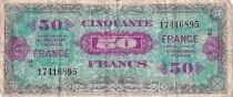 Francia 50 Francs - Allied Military Currency (France) - 1945 - Serial 2