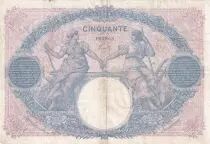 Francia 50 Francs - Blue and pink - 09-03-1917 - Serial W.7330