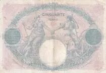 Francia 50 Francs - Blue and Pink - 21-08-1923 - Serial E.9840  - P.64