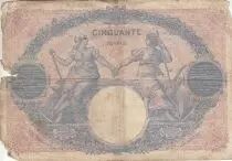 Francia 50 Francs - Blue and pink - 25-01-1916 - Serial V.6647