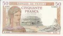 Francia 50 Francs - Ceres - 03-11-1938 - Serial N.8965