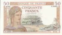 Francia 50 Francs - Ceres - 03-11-1938 - Serial N.8965
