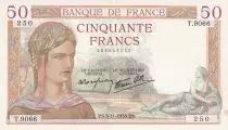 Francia 50 Francs - C�r�s - 03-11-1938 - Serial T.9066 - P.85