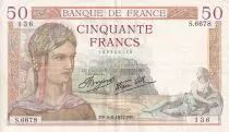 Francia 50 Francs - C�r�s - 05-08-1937 - Serial S.6678 - VF to XF - P.85