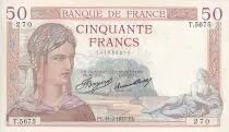 Francia 50 Francs - C�r�s - 11-02-1937 - Serial T.5675 - P.81