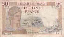 Francia 50 Francs - C�r�s - 19-10-1939 - Serial W.11298 - P.85