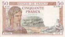 Francia 50 Francs - C�r�s - 19-12-1935 - Serial R.3785 - VF to XF - P.81