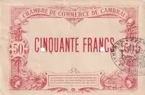 Francia 50 Francs - Chamber of Commerce Cambrai  - 15-09-1914 - 3&egrave;me S&eacute;rie