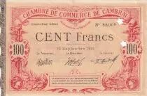 Francia 50 Francs - Chamber of Commerce Cambrai  - 15-09-1914 - 5&egrave;me S&eacute;rie