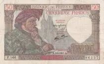 Francia 50 Francs - Jacques Coeur - 05-02-1942 - Serial F.166 - P.93