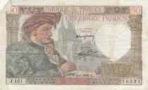 Francia 50 Francs - Jacques Coeur - 08-01-1942 - Serial J.161