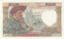 Francia 50 Francs - Jacques Coeur - 13-03-1941 - Serial S.42
