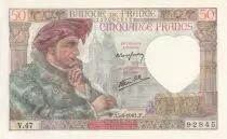 Francia 50 Francs - Jacques Coeur - 13-03-1941 - Serial V.47 - P.93