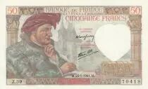 Francia 50 Francs - Jacques Coeur - 23-01-1941 - Serial Z.39