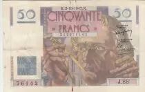 Francia 50 Francs - Le Verrier - 02-10-1947 - Serial J.88