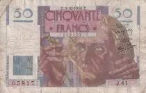 Francia 50 Francs - Le Verrier - 03-10-1946 - Serial J.41 - P.127