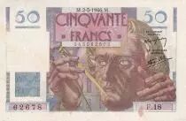 Francia 50 Francs - Le Verrier - 05-05-1946 - Serial F.18 - P.127