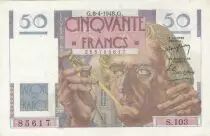 Francia 50 Francs - Le verrier - 08-04-1948 - Serial S.103