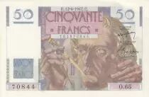 Francia 50 Francs - Le Verrier - 12-06-1947 - Serial O.65