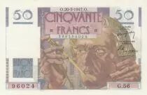 Francia 50 Francs - Le Verrier - 20-03-1947 - Serial G.56