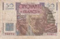 Francia 50 Francs - Le Verrier - 24-08-1950 - Serial N.167 - P.127