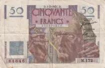 Francia 50 Francs - Le Verrier 01-02-1951 - Serial M.172