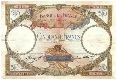 Francia 50 Francs - Luc Olivier Merson - 31-05-1934 - Serial N.15442 - P.80