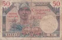Francia 50 Francs - Mercury - 1947 - Serial B.1 - P.8