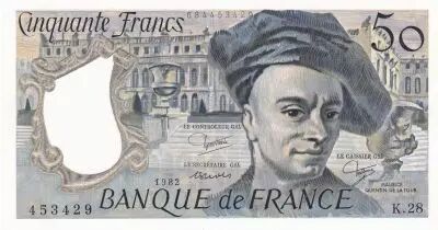 Francia 50 Francs - Quentin de la Tour - 1982 - Serial K.28