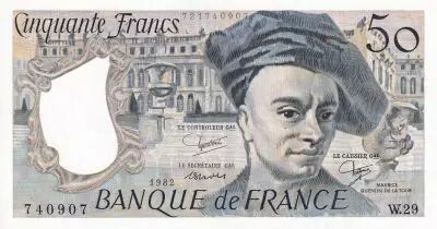 Francia 50 Francs - Quentin de la Tour - 1982 - Serial W.29 - AU - P.152b