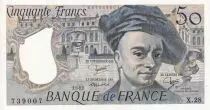 Francia 50 Francs - Quentin de la Tour - 1982 - Serial X.28 - PUNC - P.152b