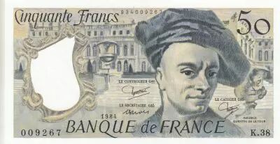 Francia 50 Francs - Quentin de la Tour - 1984- Serial K.38