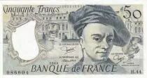 Francia 50 Francs - Quentin de la Tour - 1986 - Serial H.44