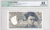 Francia 50 Francs - Quentin de la Tour - 1987 - Serial K.49 - ICG 63UNC