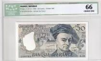 Francia 50 Francs - Quentin de la Tour - 1987 - Serial K.49 - ICG 66 Choice UNC