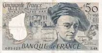 Francia 50 Francs - Quentin de la Tour - 1987 - Serial Z.48 - VF - P.152d