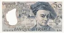 Francia 50 Francs - Quentin de la Tour - 1988 - Serial Q.54 - AU - P.152d