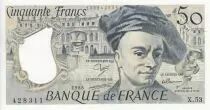 Francia 50 Francs - Quentin de la Tour - 1988 - Serial X.53