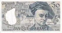 Francia 50 Francs - Quentin de la Tour - 1990 - Serial U.61 - VF - P.152e